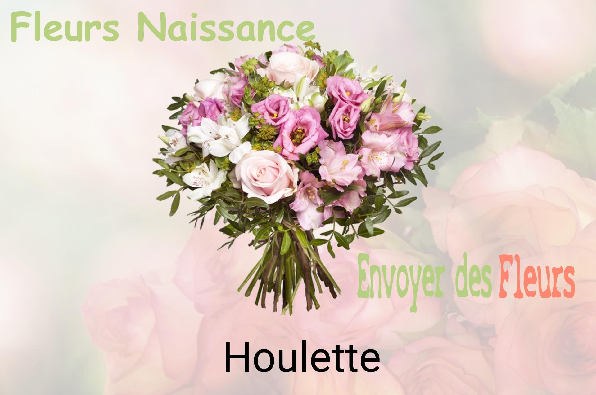 Bouquet de fleurs de naissance livré à Houlette