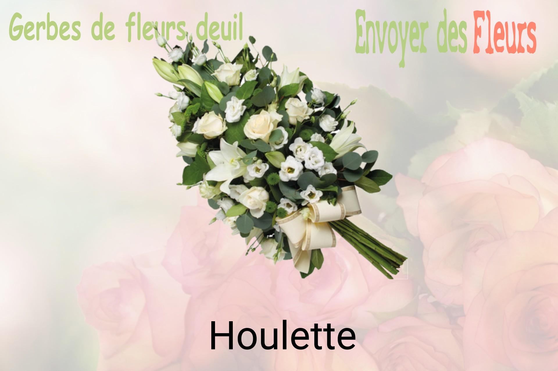 Gerbe de fleurs de deuil livrée à Houlette